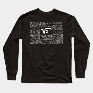 9. Geburtstag Party Geschenk Wurzel 81 Years Old Mathe Long Sleeve T-Shirt